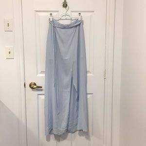 Light blue wrap skirt